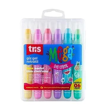 Imagem de Giz Retrátil Mega Gel Color - Pastel - 6 Cores - Tris