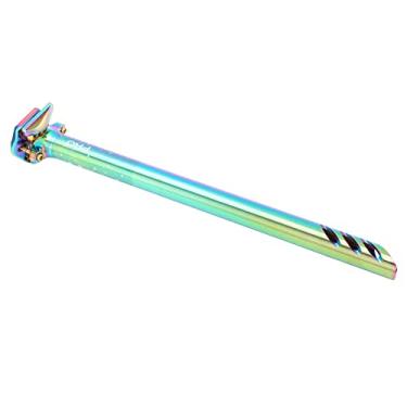 Imagem de Poste de Bicicleta de Metal Corte Cnc Sulco Duplo Antideformação Sulco Antiderrapante Escala Clara Selim de Mountain Bike para a Maioria das Bicicletas (27,2 mm)