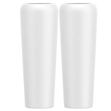 Imagem de Kit 2 Vasos Fibra De Vidro 80cm Florida M Decorativo Vietnamita (Branco Fosco)