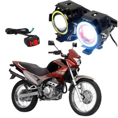 Imagem de Par Farol Milha Moto Honda NX 4 FALCON 4001999 2000 2001 2002 2003 200