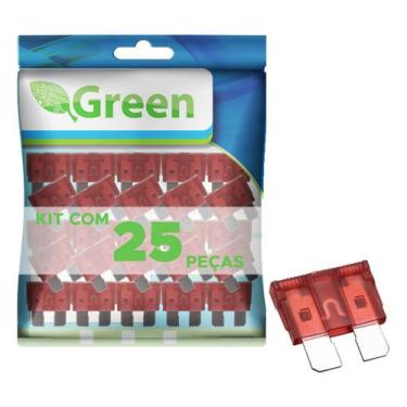 Imagem de 25x Fusível Automotivo Lâmina Pequeno Kit C/ 25 Peças 40amp - GREEN, 0