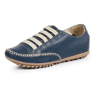 Imagem de Sapatênis Feminino moderno conforto Azul marinho - Izabella Araújo, Ma