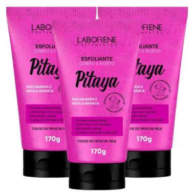 Imagem de Kit 03 Esfoliante Corporal e Facial Pitaya Laborene 170g