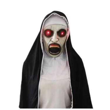 Imagem de Mascara Filme A Freira Com Led Latex Com Tecido - Valak - Mhr