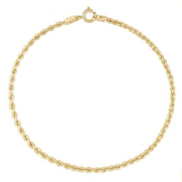 Imagem de Pulseira Torcida Cordão Baiano 19cm De Ouro 18k 750 - DR Joias