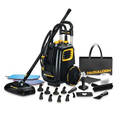 Imagem de McCulloch MC1385 luxo vasilha Steam Cleaner com 23 Acessórios, Limpeza Química-Free pressurizado para a maioria dos pisos, balcões, aparelhos, Janelas, Autos, e mais, 1- (Pack), Preto