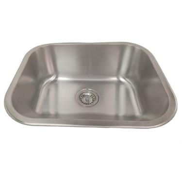 Imagem de Tanque Lavanderia 30 Litros Aço Inox Lava Roupa Tecido Aço Inox Valvul