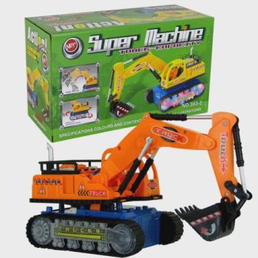 Imagem de Brinquedo Infantil trator Escavadeira Com Som e Luzes 3D. - Toy King