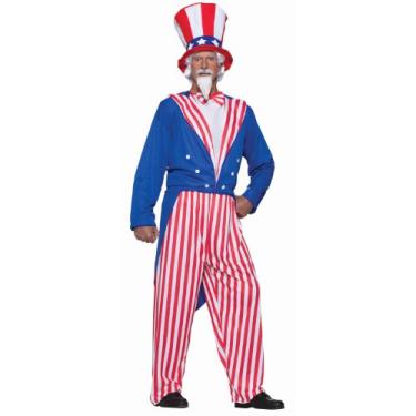 Imagem de Forum Novelties Fantasia masculina plus size do tio Sam, Vermelho/branco/azul, Plus