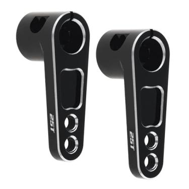 Imagem de DiGiYes 2Pcs CNC Aluminum 25T Servo Horn 25 Teeth Motor Steering Arm Fit for Futaba Savox Power HD/Replacement for 1/8 1/10 RC Off-Road Crawler Drift Racing Car