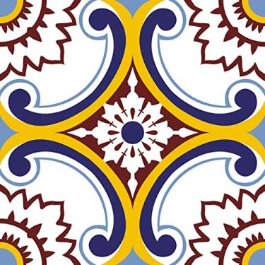 Imagem de Poromoro Azulejos Espanhóis Portugueses Descasque e Cole Cozinha e Banheiro Adesivos de Mosaico Backsplash Conjunto de 16 peças (5,9, 72)