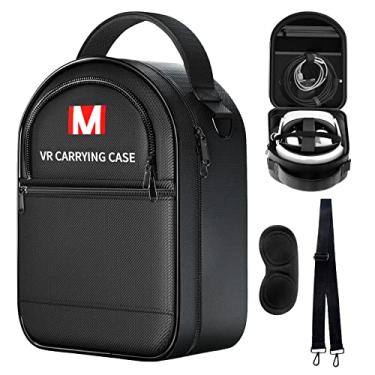 Imagem de Estojo de transporte rígido para Meta Quest 3/Quest 3s/Oculus Quest 2, auricular de realidade virtual com correia e protetor de lentes, para viagens e armazenamento doméstico
