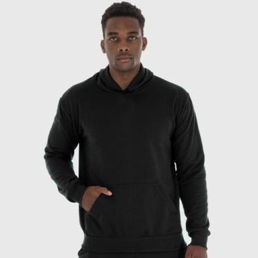 Imagem de Blusa Moletom Masculina Lisa Tucura Shirts - Benellys, GG, Preto