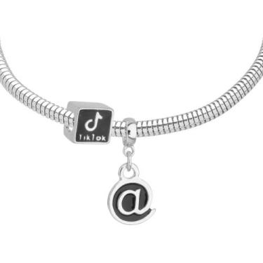 Imagem de Pulseira TikTok Berloque Banhado a Prata 925 - Work Semijoias