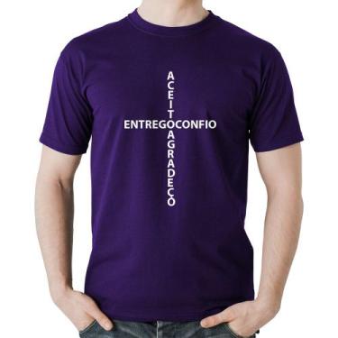 Imagem de Camiseta Algodão Entrego, Confio, Aceito, Agradeço - Foca na Moda, Rox