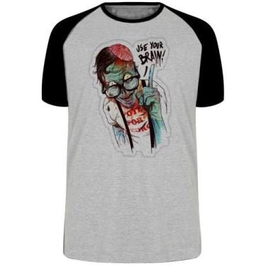 Imagem de Camiseta Zombie use Cérebro Blusa Plus Size extra grande adulto ou inf