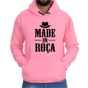 Imagem de Blusa Moletom Canguru Flanelado Masculino Made In Roça - Elite, Rosa n