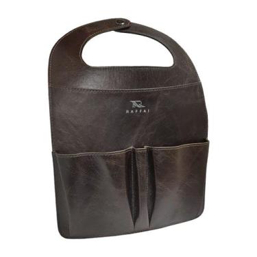 Imagem de Bolsa Porta Celular Veicular Couro 375-R Raffai Couros, Whisky