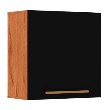 Imagem de Armario Aéreo Zanzini Favorita 1 Porta 59cm Natura Preto