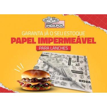 Imagem de Papel delivery 30x30 impermeável c/500 folhas - Indapol