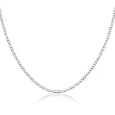 Imagem de Corrente Cordão Prata Maciça 925 Veneziana Fina 45 Cm - Lojas La&Ny, P