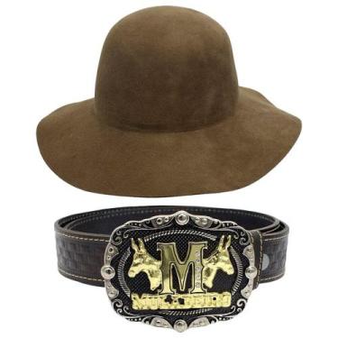 Imagem de Kit Chapéu Cata Ovo + Cinto e Fivela Muladeiro SV53007 - Marcatto, 90