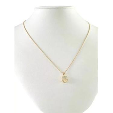 Imagem de Cordão Feminino 1mm Ursinho - Banhado a Ouro 18k - ToJoia18k
