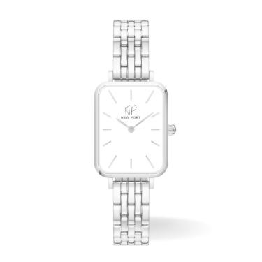 Imagem de Relógio Feminino Quadrado Delicado Elegante Prata New Port