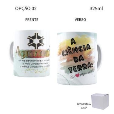 Imagem de Caneca 325ml Profissões Agronomia Agrônomo Agrônoma - LARANJA E MIMOS