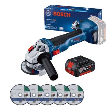 Imagem de Esmerilhadeira Ang Bosch Bat Gws 18V-10 18V + 1Bat 4A E Disc