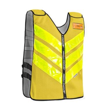 Imagem de Colete Refletivo Motoboy Mototáxi Pro Tork Alta Visibilidade, AMARELO,