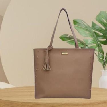 Imagem de Bolsa Feminina Grande Sacola Dia a Dia Espaçosa Trend - TREND BAGS, Nu