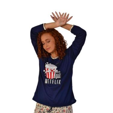 Imagem de KIT 2 Pijamas Feminino Inverno Manga Longa Malha Atacado - SLEEP PIJAM