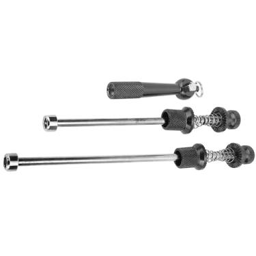 Imagem de Espetos de Travamento de Roda, Espetos de Segurança de Bicicleta Com Espetos de Liberação Rápida de Liga de Alumínio Leve para Bicicleta de Estrada (Preto)