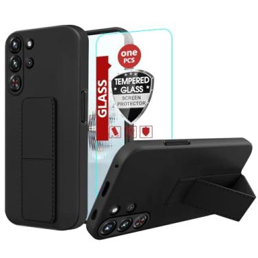 Imagem de Capa de telefone compatível com ZTE Nubia Red Magic 10 Pro/Red Magic 10 Pro+ Plus 5G 2024 com protetor de tela de vidro temperado, capa protetora de silicone TPU (poliuretano termoplástico) - preta