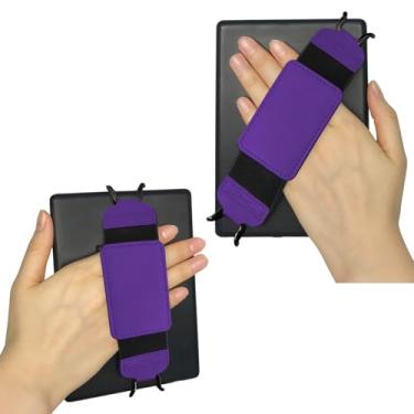 Imagem de Alça de mão segura para Kindle e tablets de 6 a 7 polegadas, alça para tablet eReaders Fire - Kobo/Voyaga/Lenovo/Sony Kindle E-Book Tablet (Roxo)