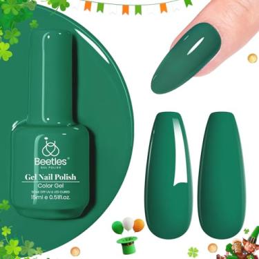 Imagem de Esmalte de gel verde Beetles, 1 peça de esmalte de gel de imersão de cor verde de 15 ml, salão de manicure, faça você mesmo, design de unhas UV, presente para mulheres