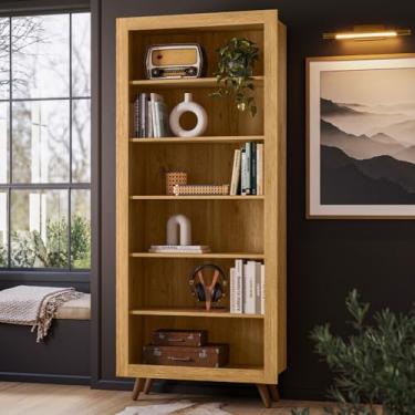 Imagem de Estante para Livros 6 Prateleiras Freijó - Qmovi