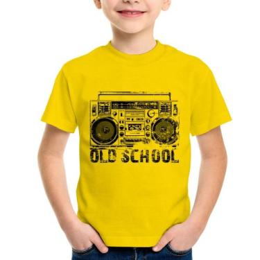 Imagem de Camiseta Infantil Old School Boombox - Foca na Moda, Amarelo, 8