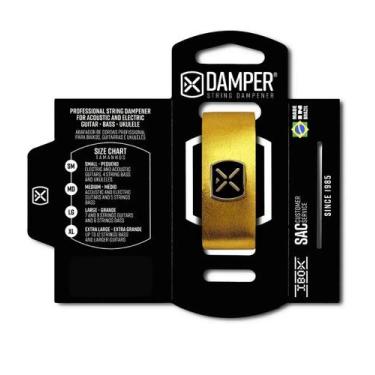 Imagem de Abafador De Cordas P/ Guitarra Baixo Violão Damper Dourado - IBOX, MD