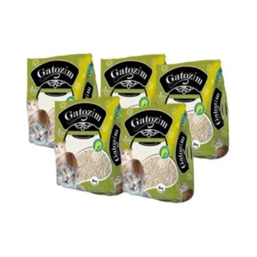 Imagem de Areia Higiênica para Gatos Gatozim, 4 kg, Fardo com 5 Sacos