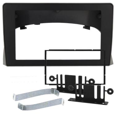 Imagem de Moldura Painel 2 Din 7" Polegadas Fiat Palio, Siena, Strada, Weekend 1996 até 2005 Cinza