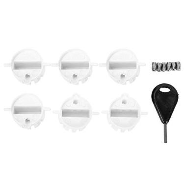 Imagem de Plug de barbatana de surf 6pcs preto copo de plástico branco Surfboard Round G5 Box Caixa de parafuso Plug Plug para parafuso (Branco)