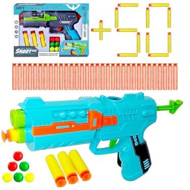 Imagem de Pistola Lança Bolinhas com 53 Dardos que Grudam Ventosa