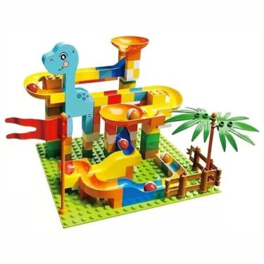 Imagem de Pista Labirinto Dinossauro, 130 Peças Coloridas