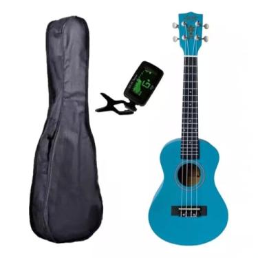 Imagem de Ukulele Azul Seven Concert Suk-23 LB Capa Bk e Afinador