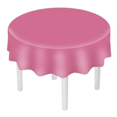 Imagem de Toalha de Mesa de TNT Redonda 1,35 Diâmetro - 5 uni cor LISO ROSA