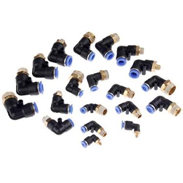 Imagem de 5 pçs/lote pneumáticos encaixes de cotovelo push rápido no encaixe de tubo de conector m5"1/8'1/4' '3/8' '1/2' thread a 4/6/8/10/ 12mm tubo YYDFPIIA (Color : PL6 xM5)