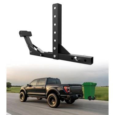 Imagem de ELITEWILL Novo engate de reboque transportador de lixo, transportador de lixo com rodas adequado para caminhão, carro, SUV carrinho de golfe, quadriciclo e UTV com receptor de 5 cm