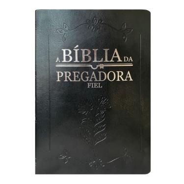 Imagem de Bíblia da Pregadora Fiel ARC Almeida Revista Corrigida páginas coloridas Capa Preta